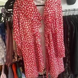 red white free people dress wrap dress